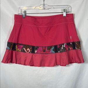 Sofibella Pink Print Golf Tennis Pickleball Skort size Large